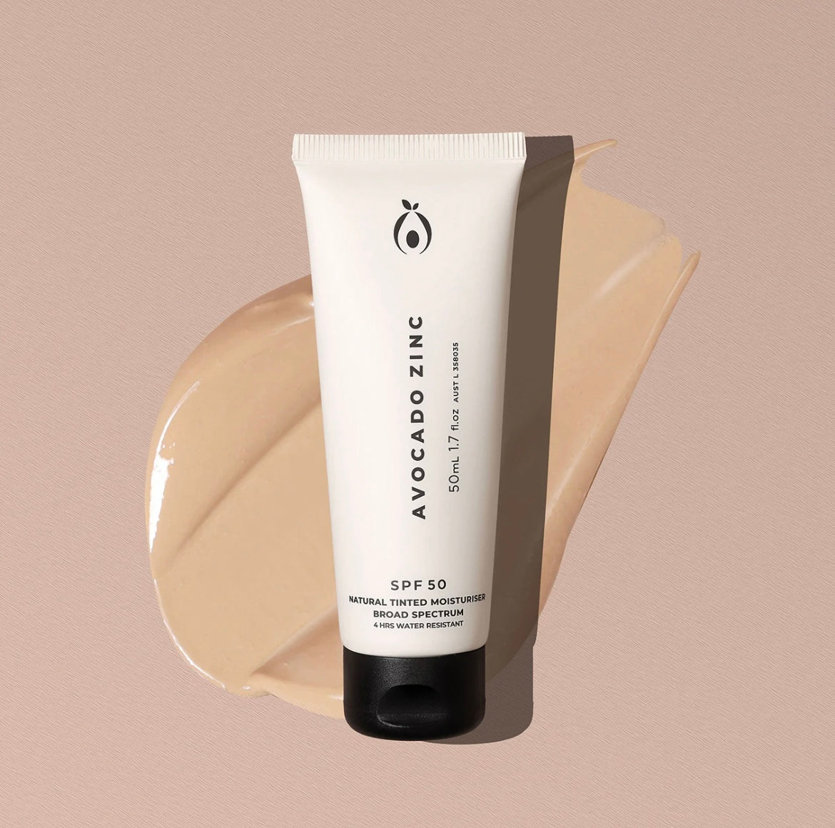 Avocado Zinc SPF 50 Natural Tinted Moisturiser
