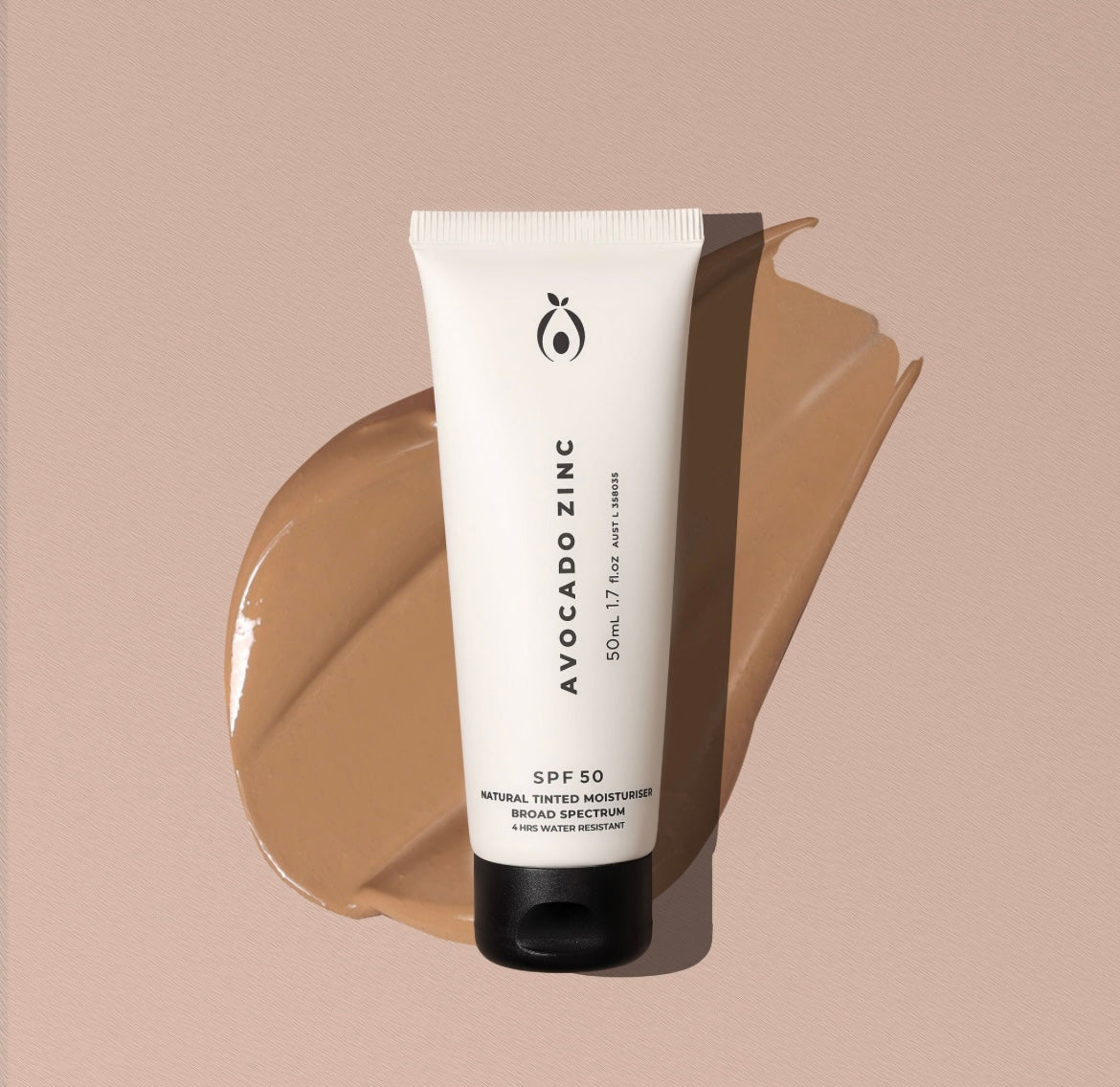 Avocado Zinc SPF 50 Natural Tinted Moisturiser