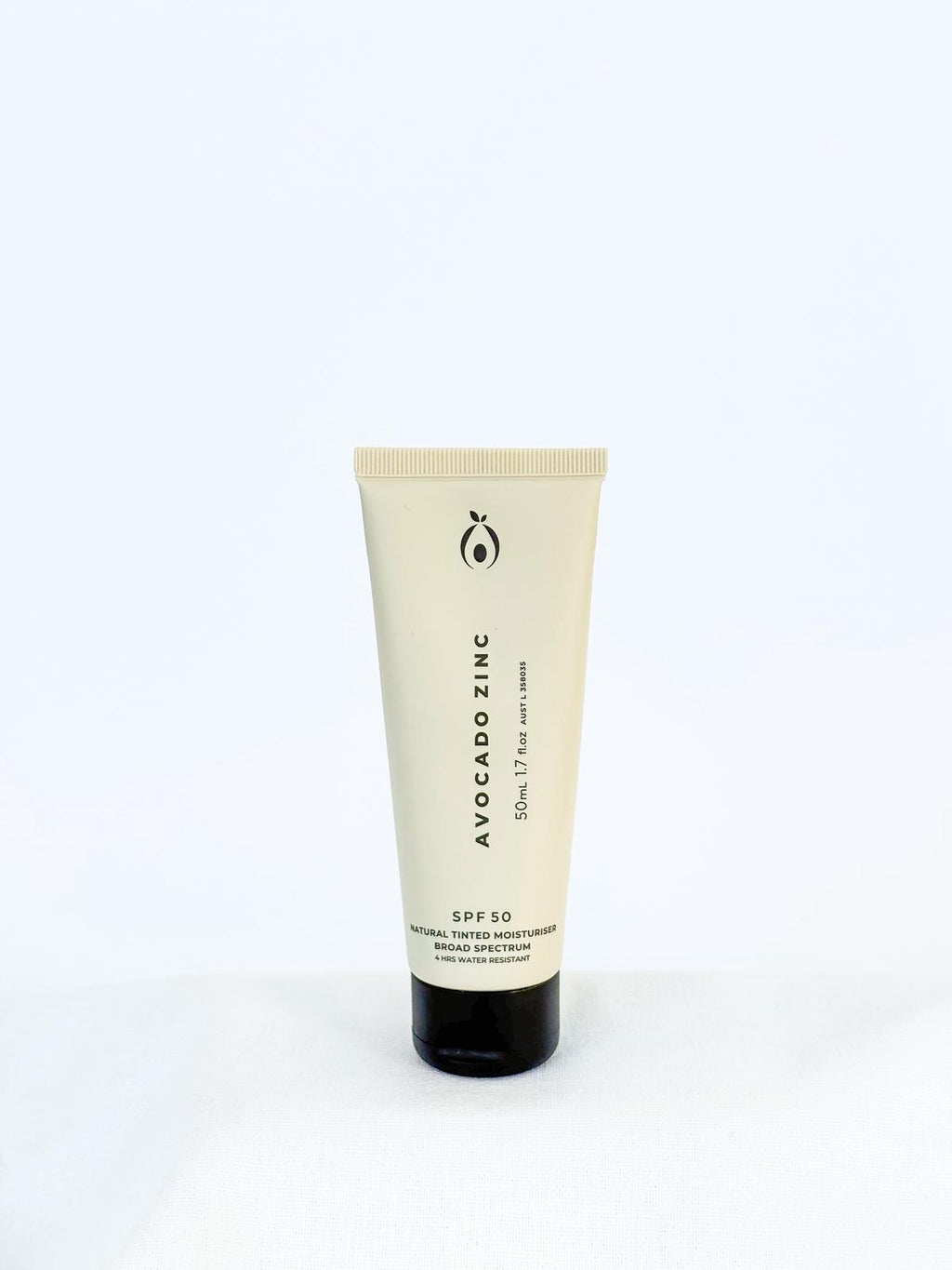 Avocado Zinc SPF 50 natural tinted moisturiser tan-safe tinted sun protection