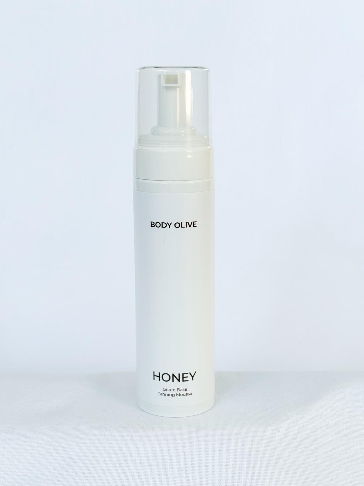 Body Olive HONEY Self-Tanning Mousse golden-based tanning mousse for fair to medium skin tones